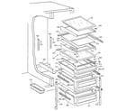 GE TPS24PBBEBS fresh food shelves diagram