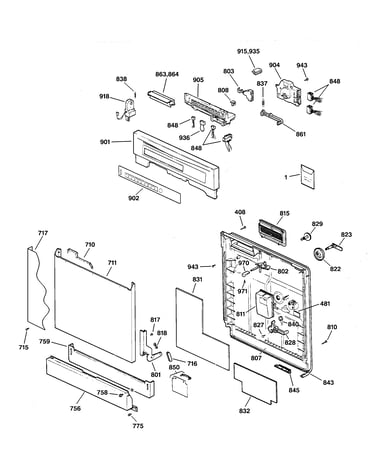 Escutcheon & door assembly
