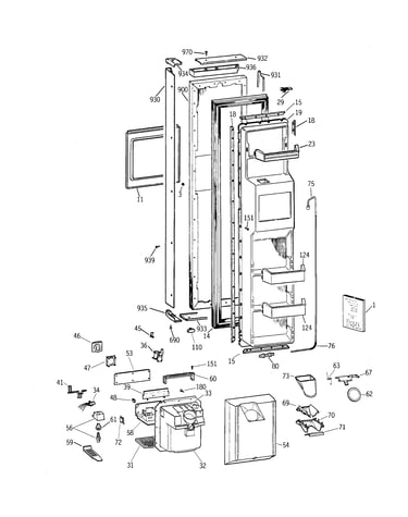 Freezer door