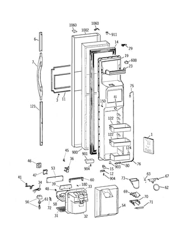 Freezer door