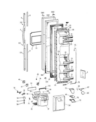 Freezer door
