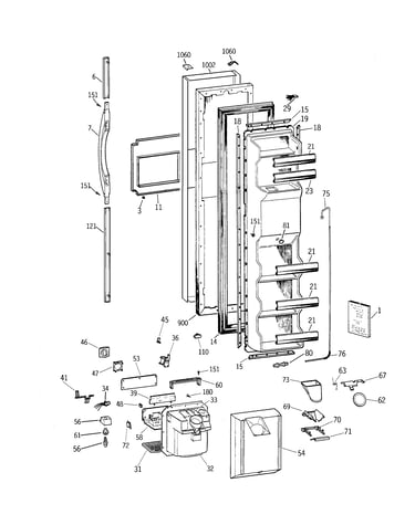 Freezer door