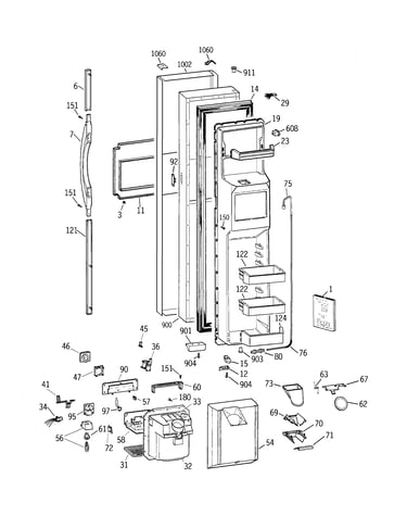 Freezer door