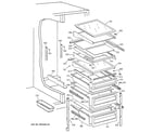 GE TFS28PPBGBS fresh food shelves diagram