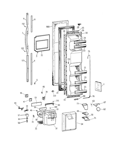 Freezer door