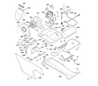 GE WSM2780WAWWW dryer motor, blower & belt diagram