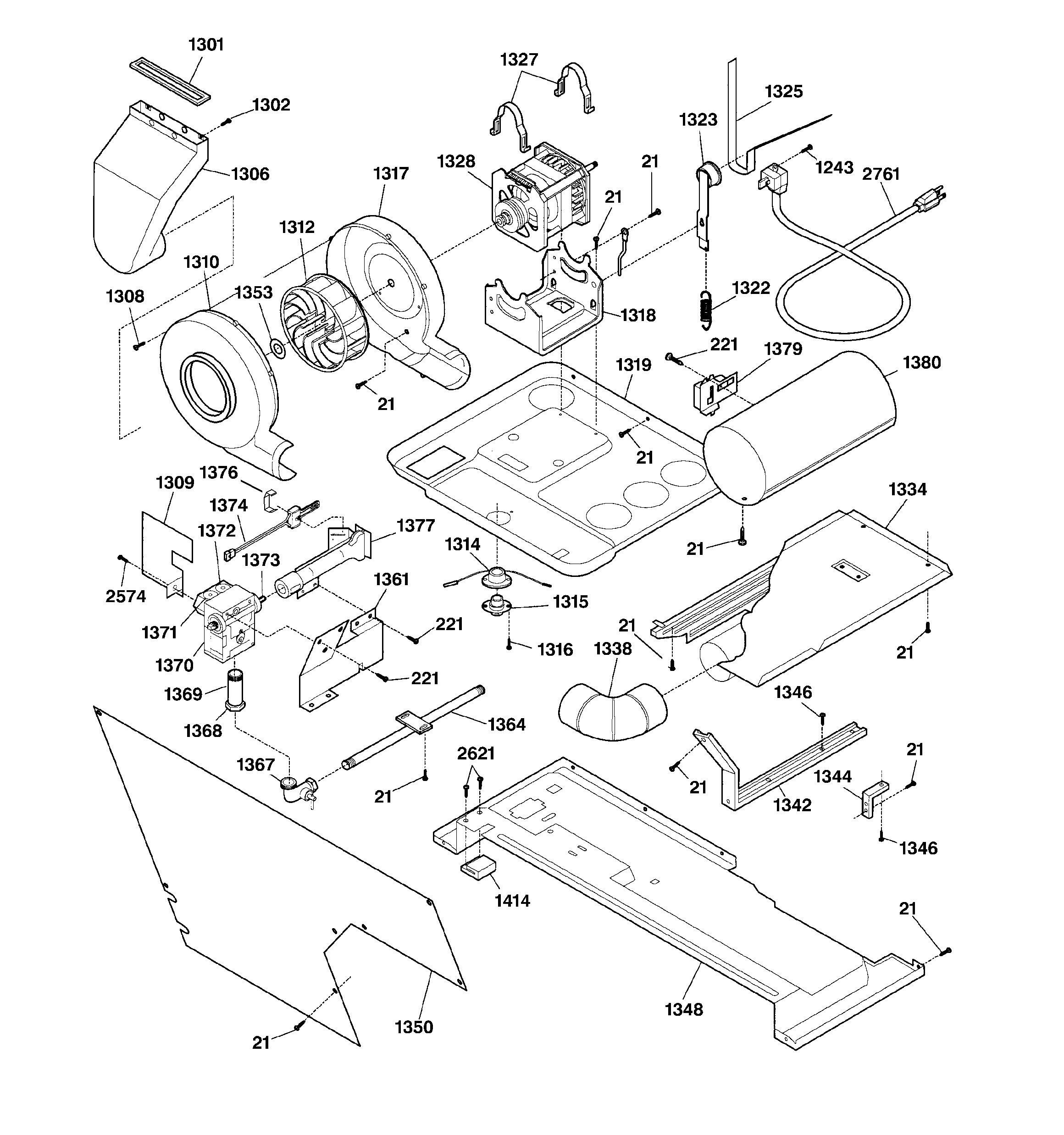 DRYER MOTOR, BLOWER & BELT