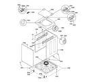 GE WSM2780WAWWW washer cabinet & top diagram
