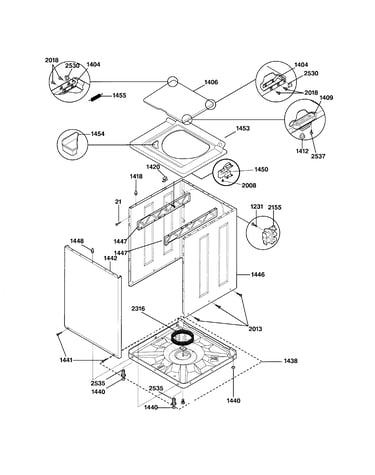 Washer cabinet & top