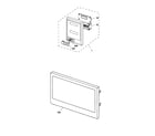 GE JTP85WA2WW microwave control panel & door diagram