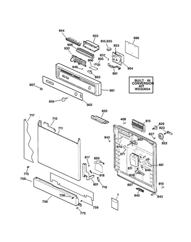 Escutcheon & door assembly
