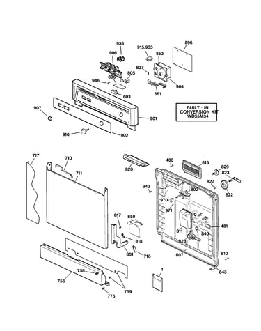 Escutcheon & door assembly