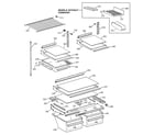 GE TBX18IIDARCC shelves & drawers diagram