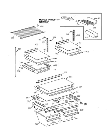 Shelves & drawers