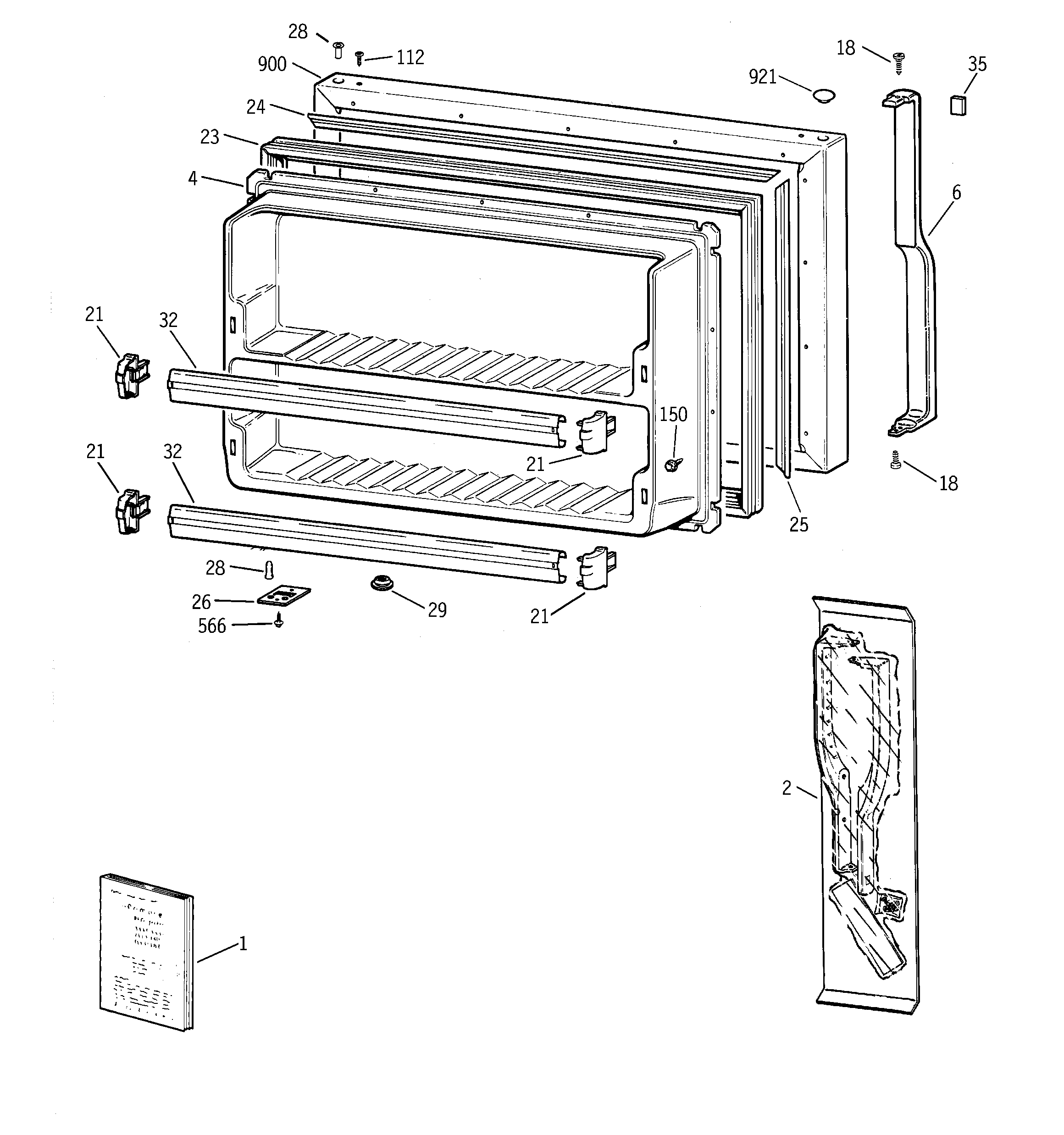 Freezer door