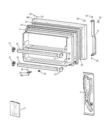 Freezer door