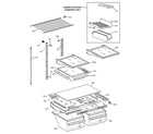 GE TBX21JIBRRCC shelves & drawers diagram