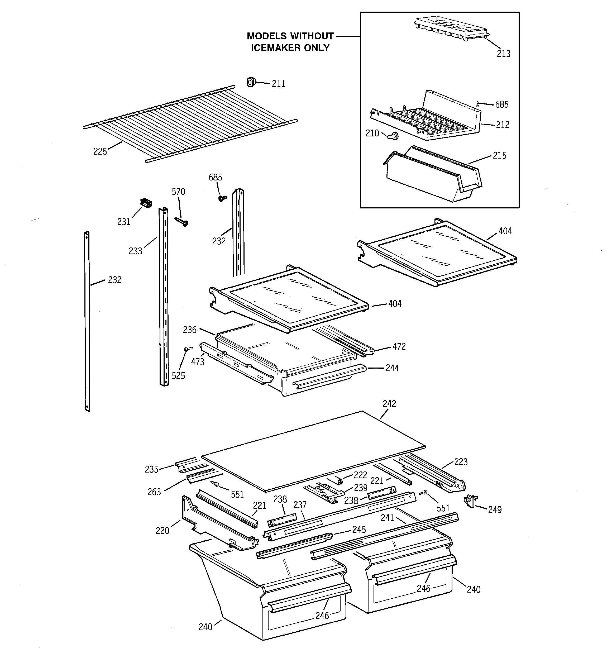 Shelves & drawers