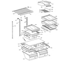 GE TBG19PADARWW shelves & drawers diagram