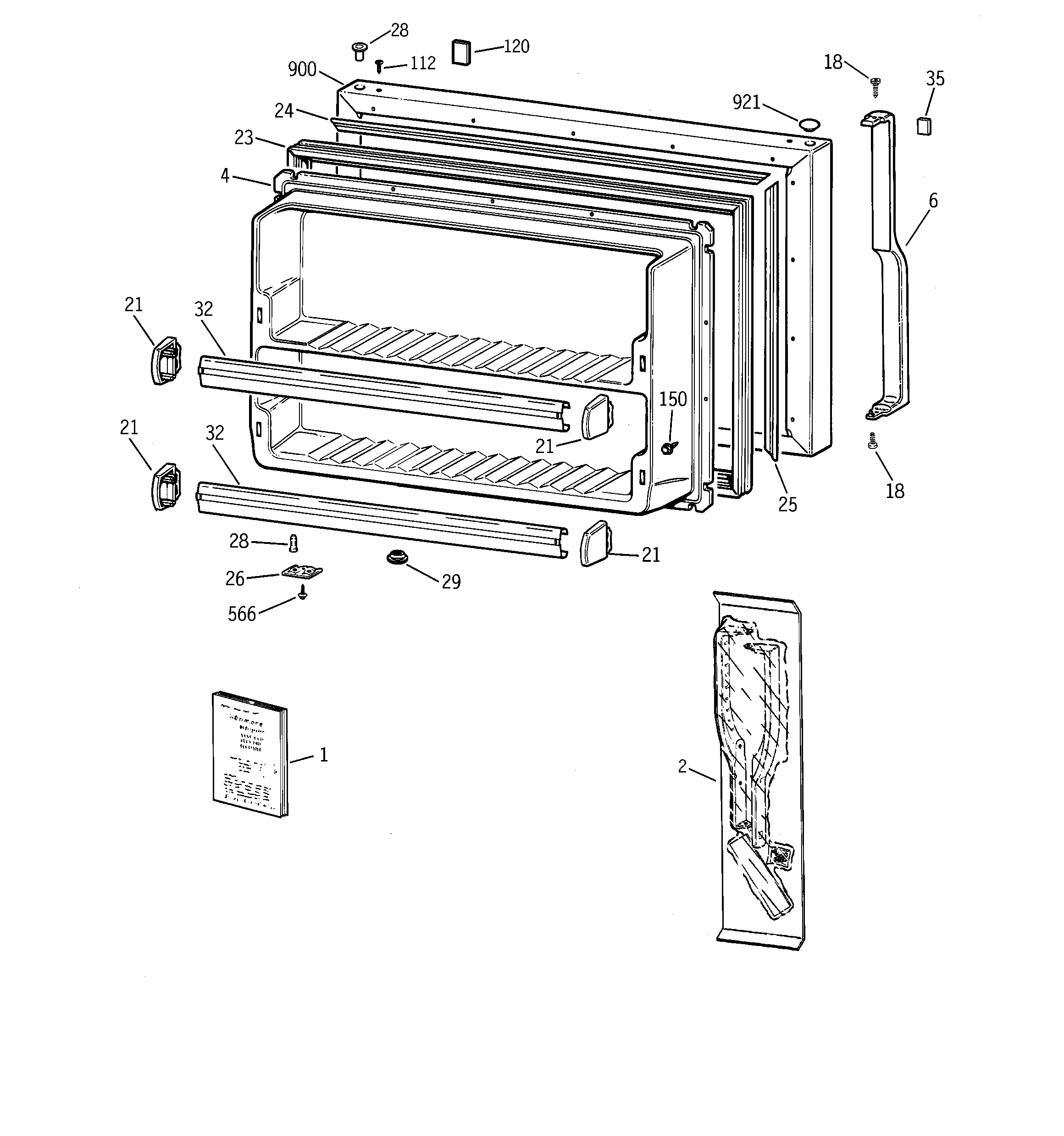 Freezer door