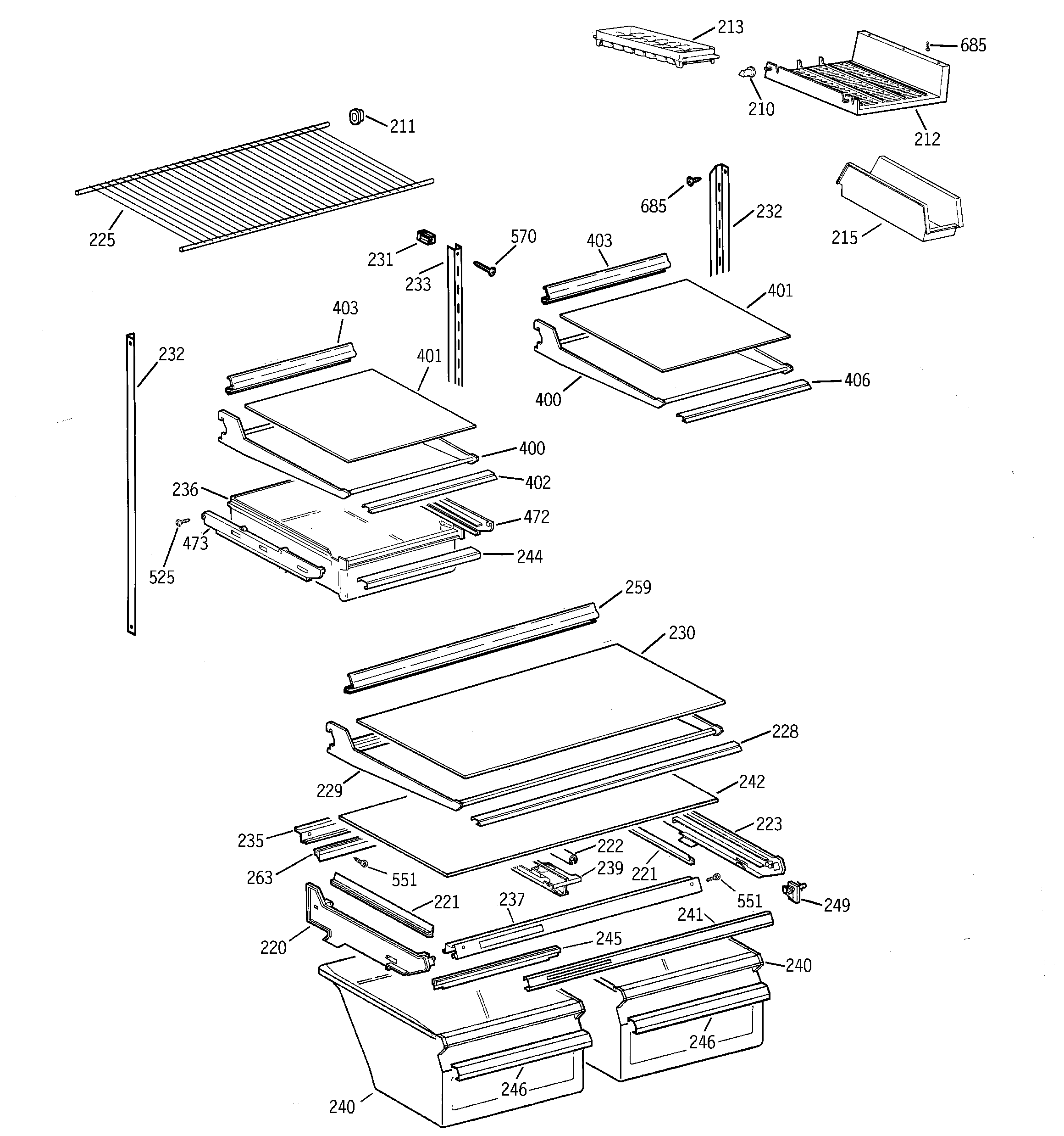 Shelf parts