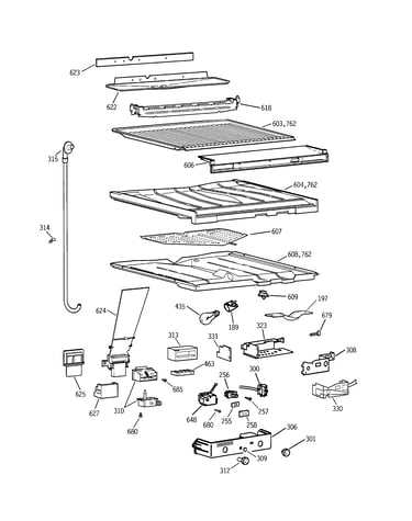 Compartment separator parts