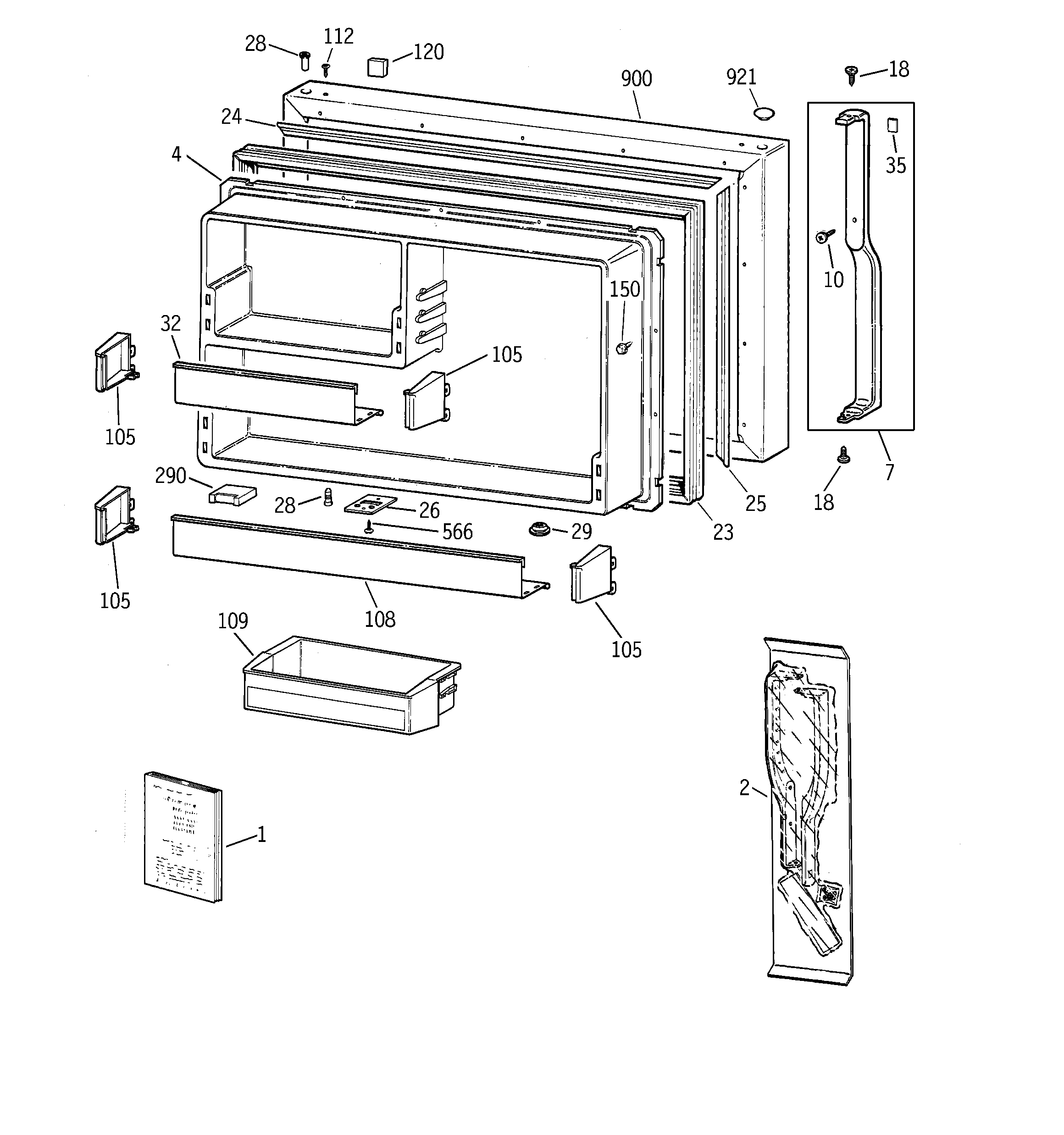 Freezer door
