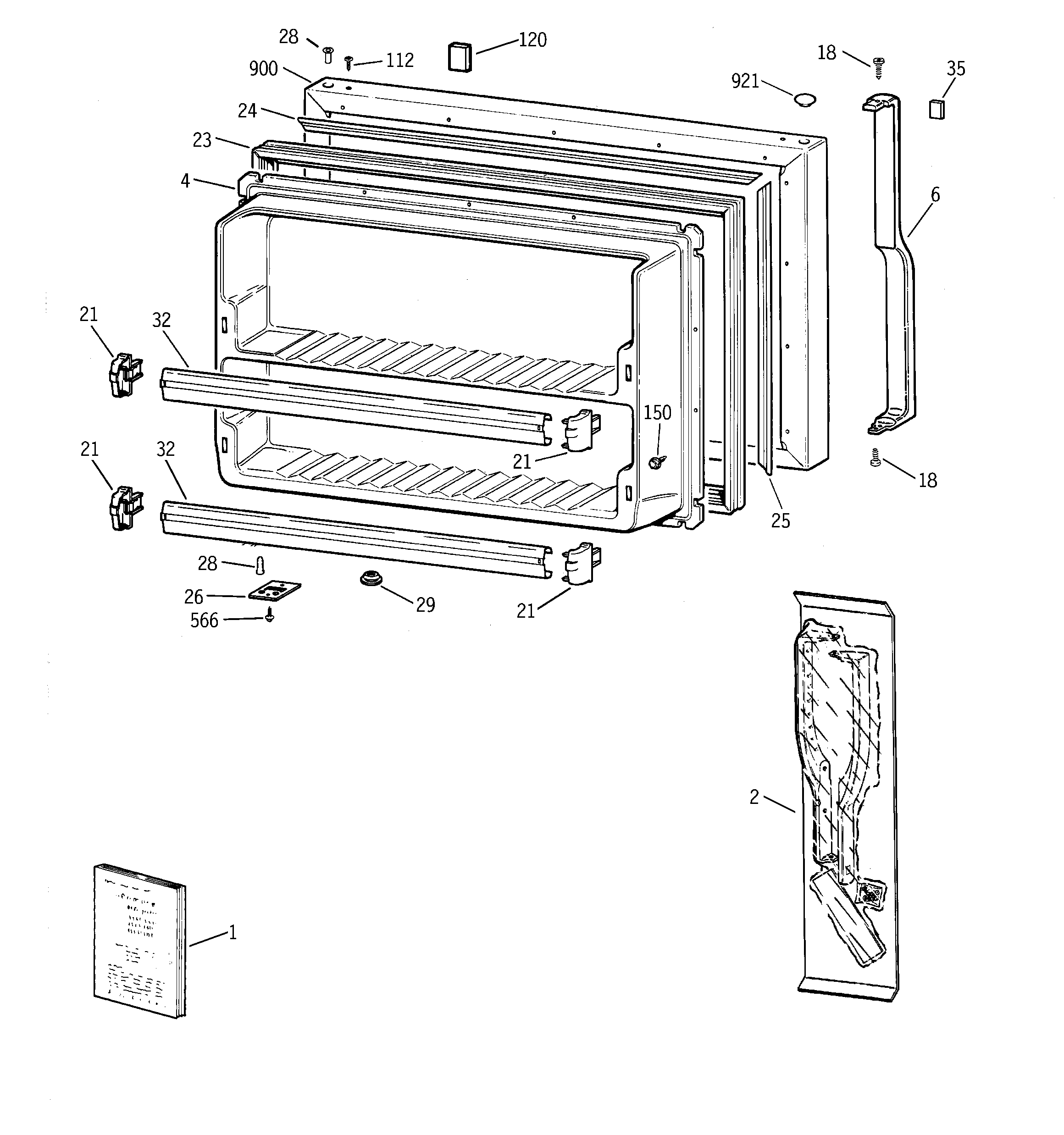 Freezer door