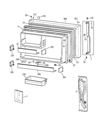 Freezer door