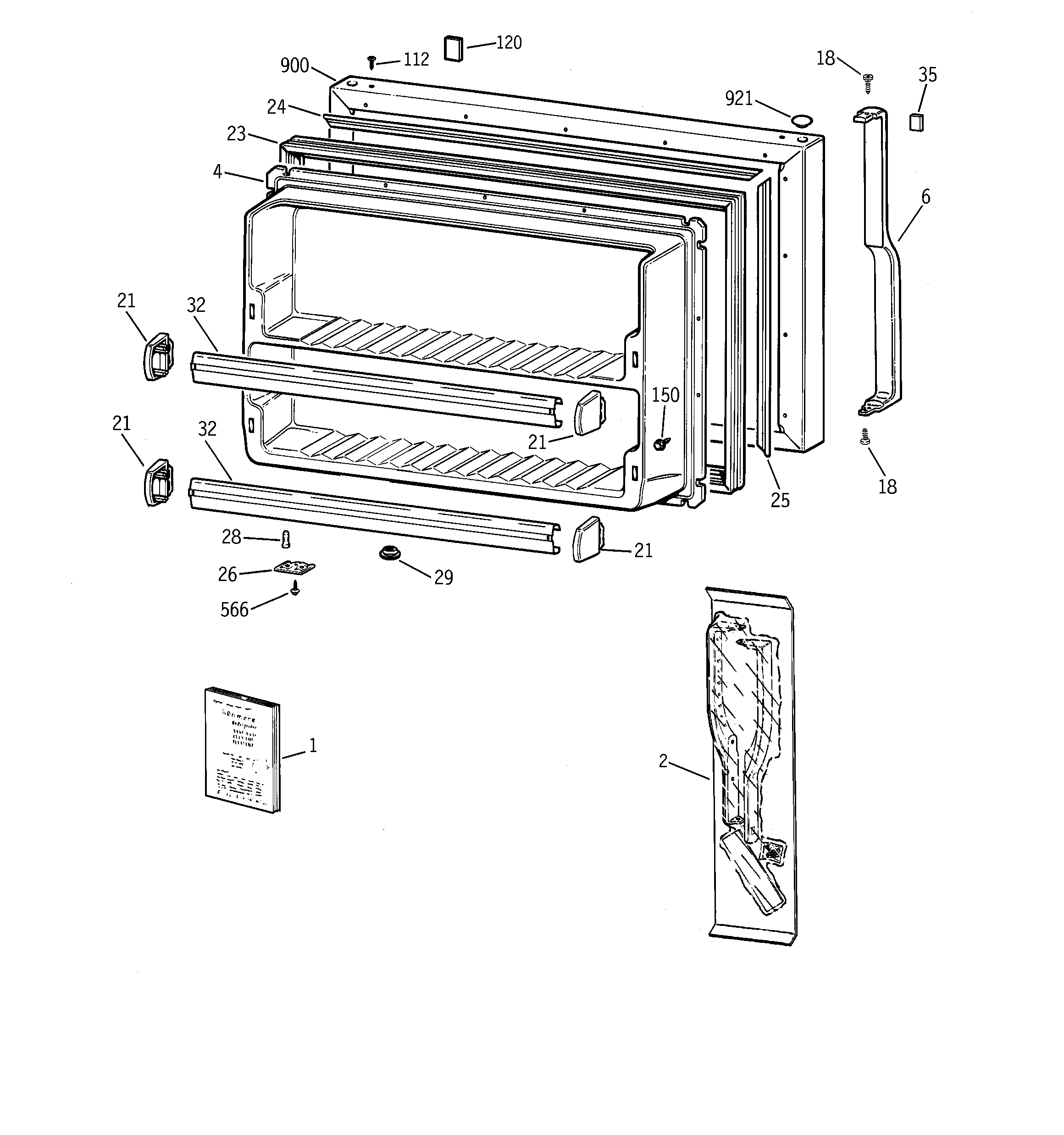 Freezer door