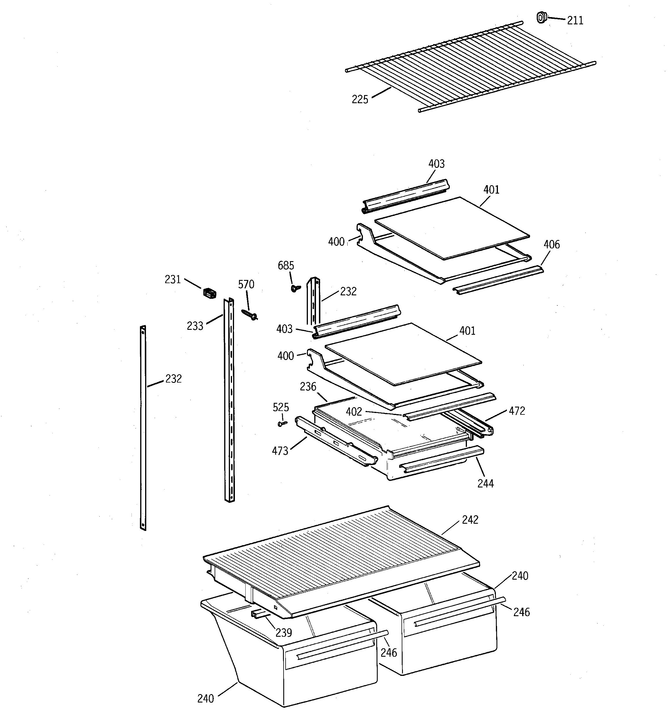 Shelves & drawers