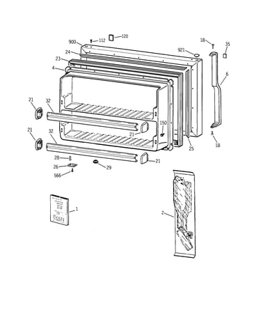 Freezer door