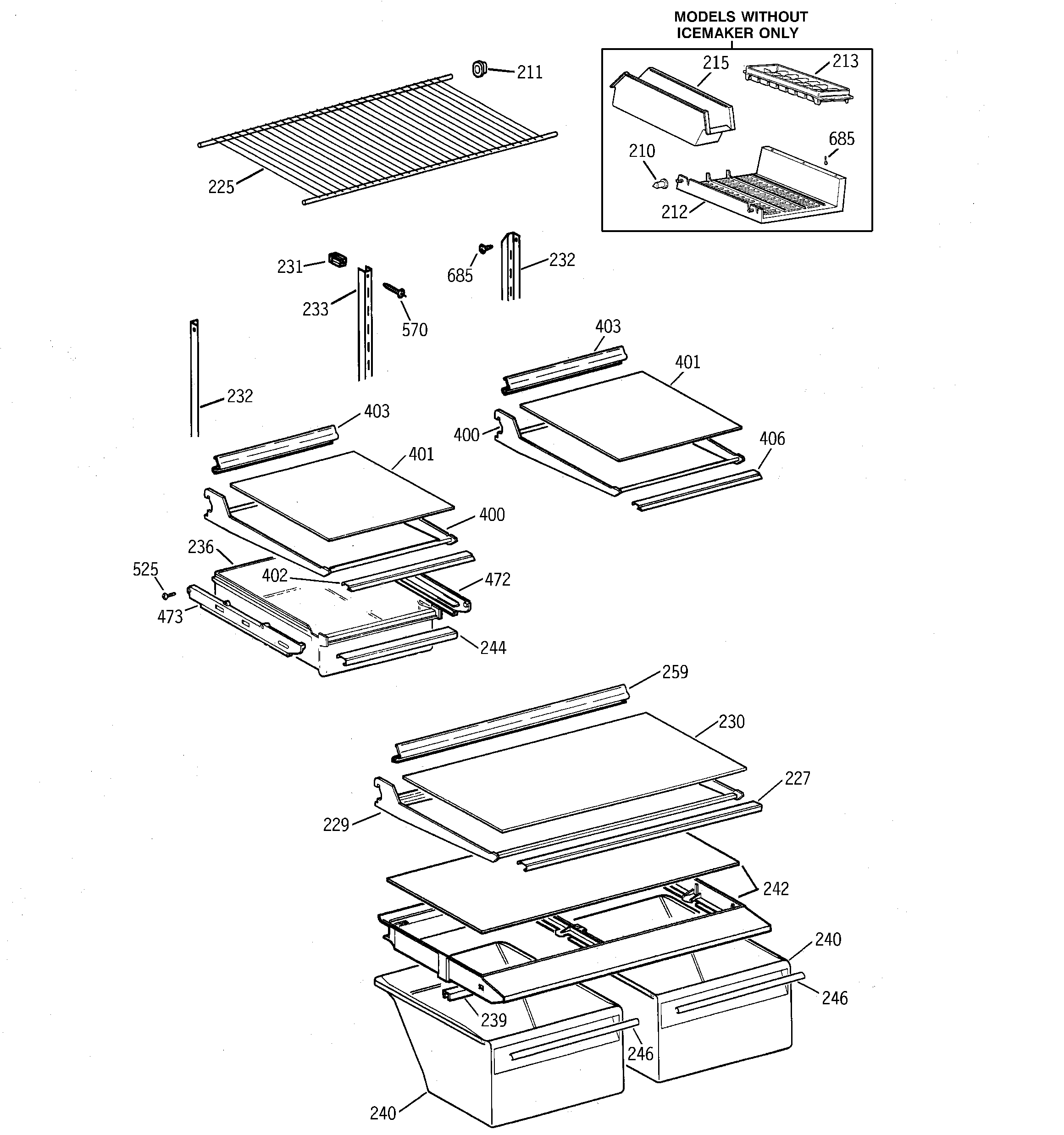 Shelf parts