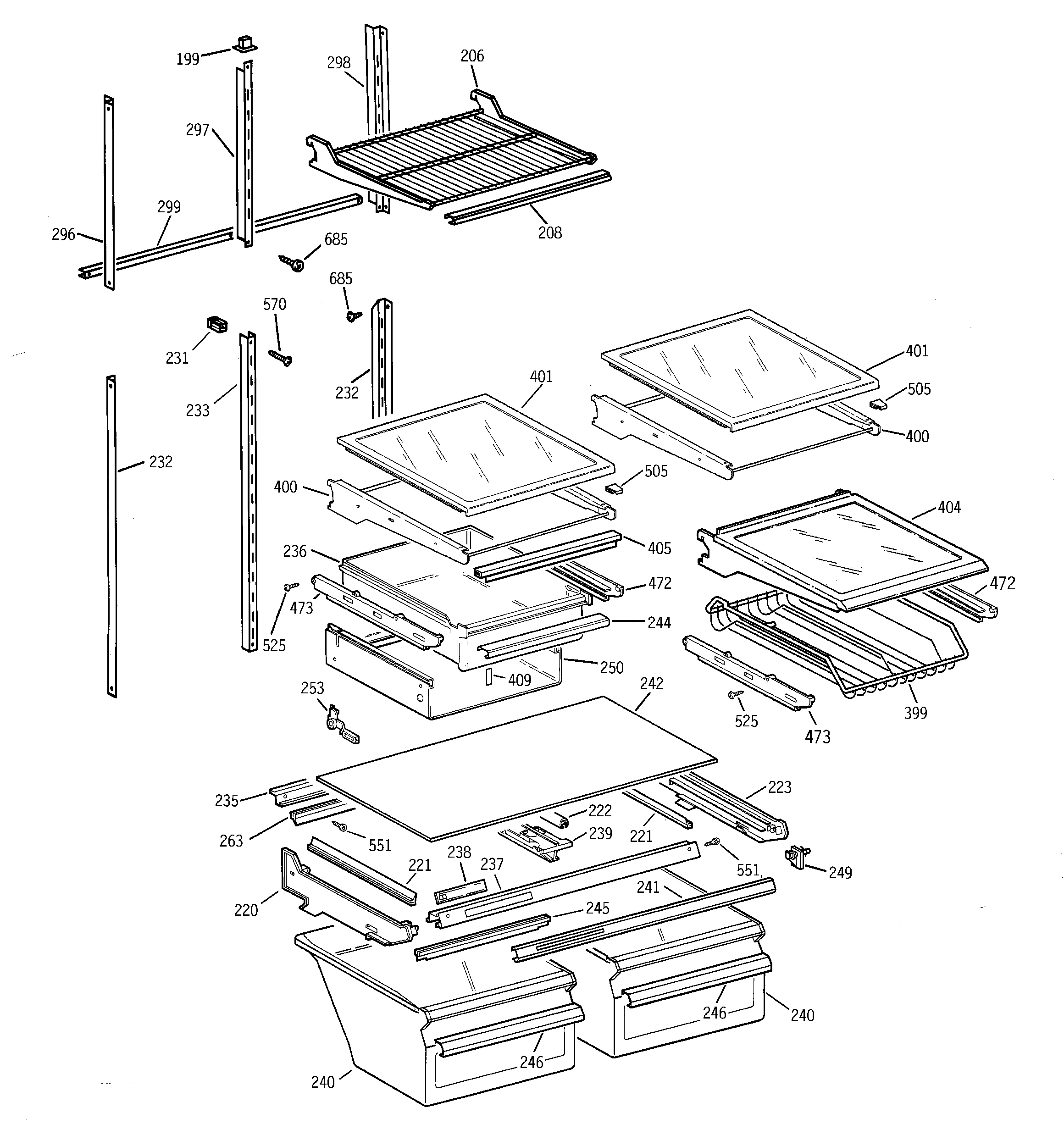 Shelf parts