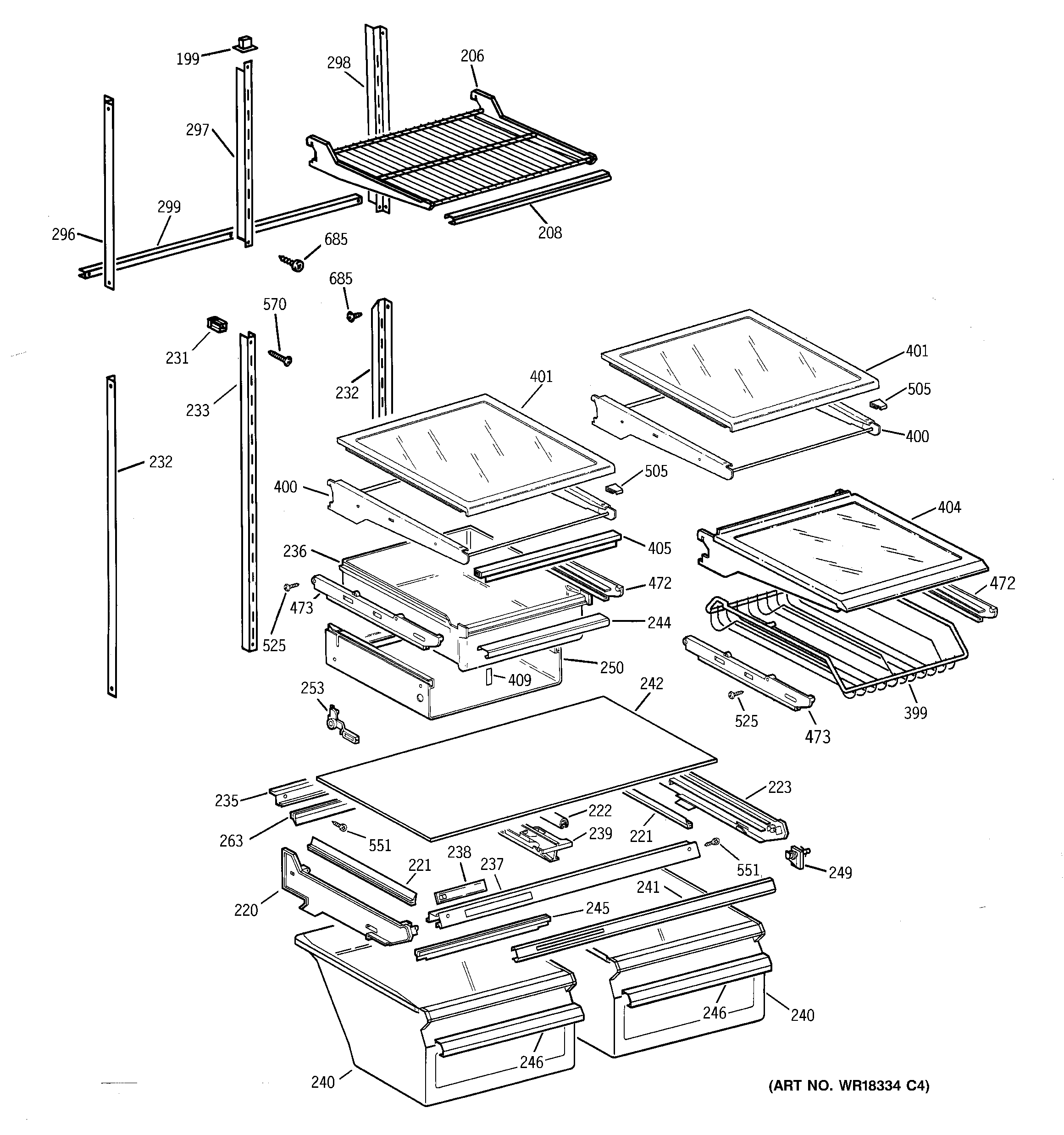 Shelf parts