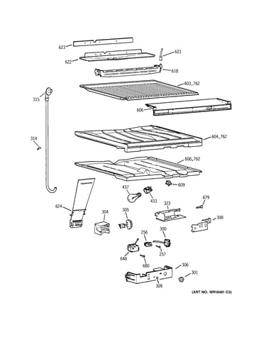 Compartment separator parts