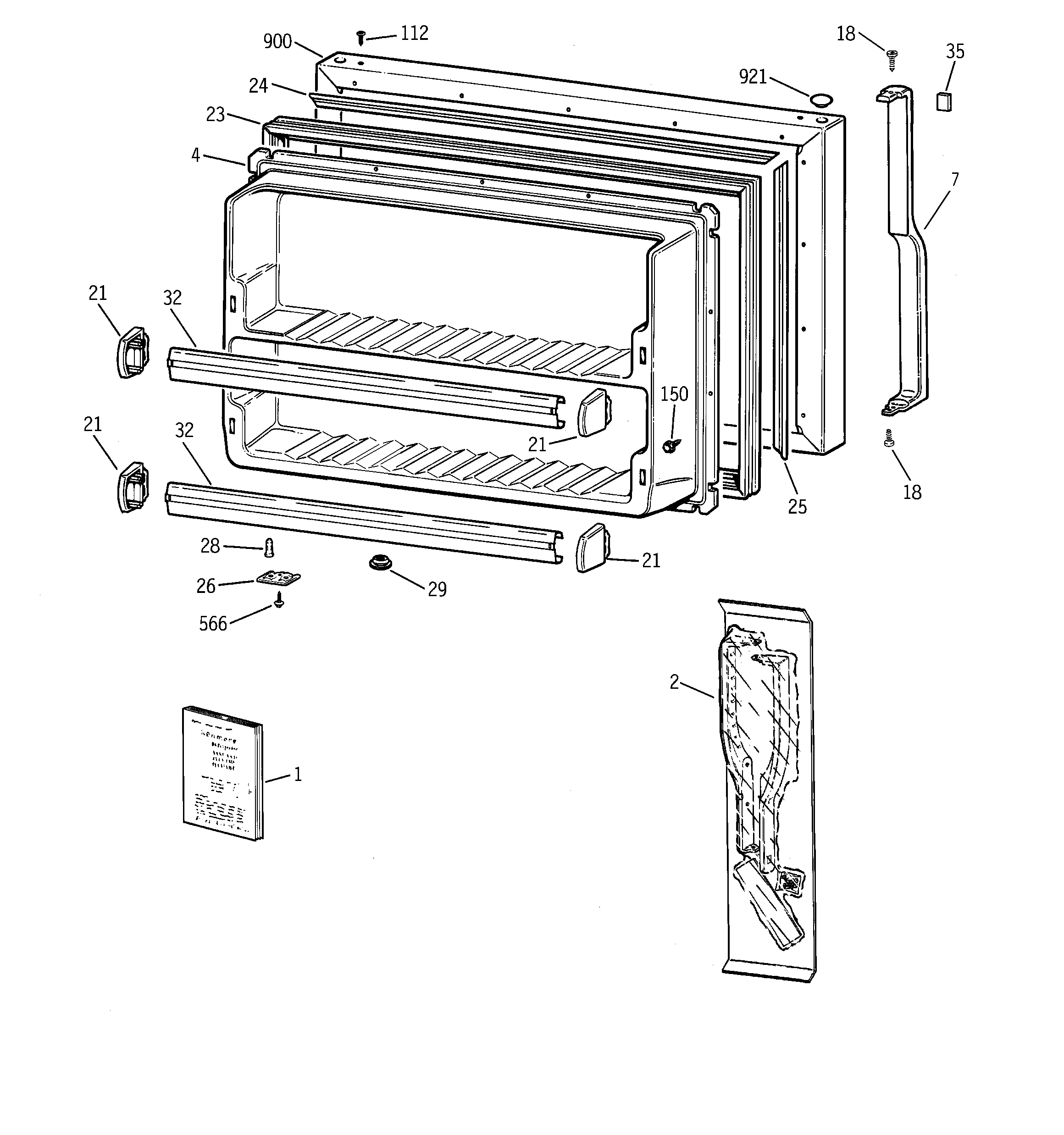 Freezer door