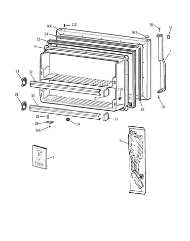 Freezer door