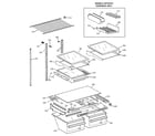 GE ERT2018DARCC shelves & drawers diagram