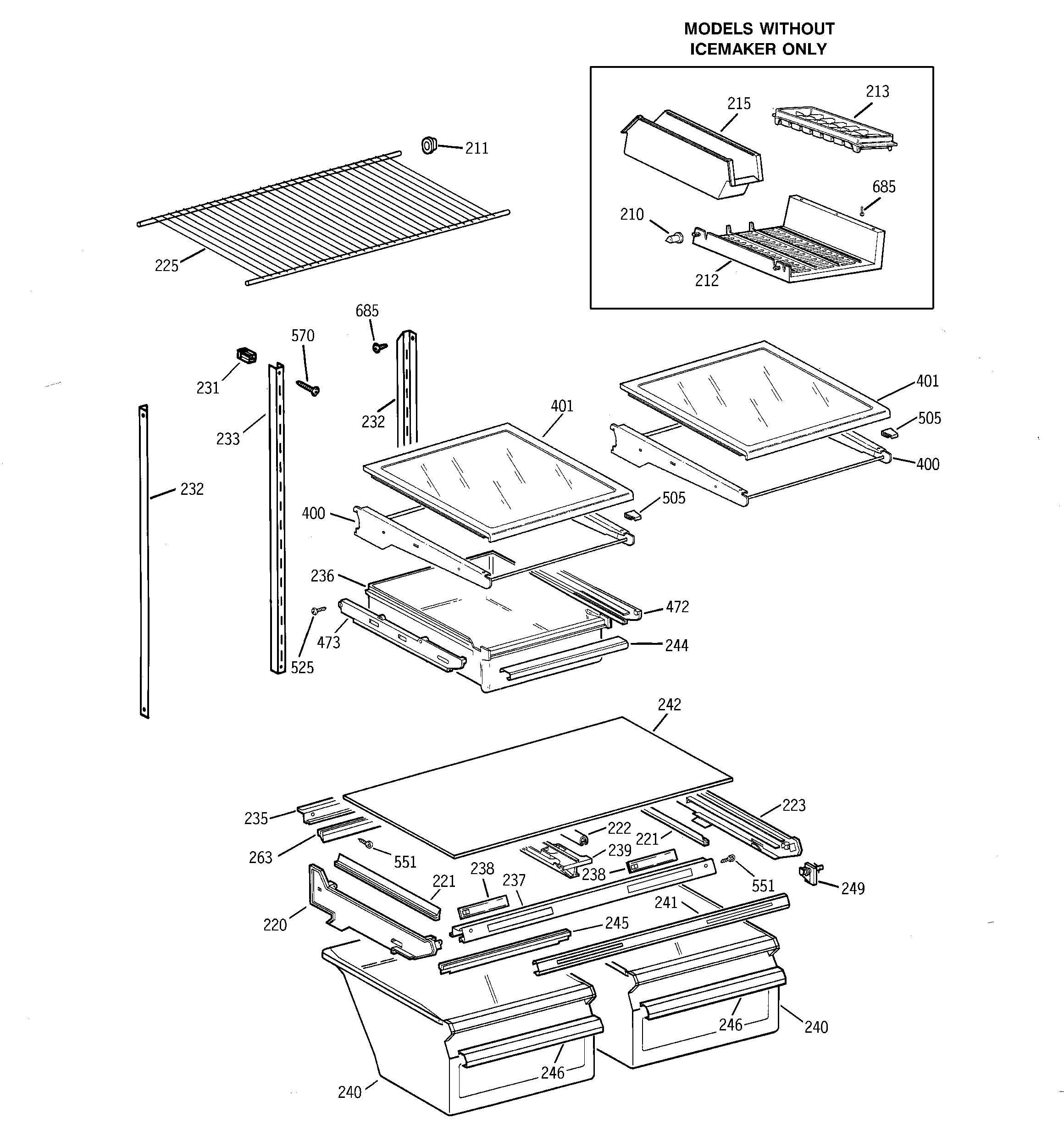 Shelves & drawers