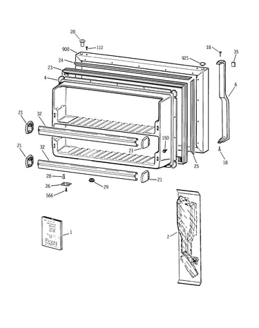 Freezer door