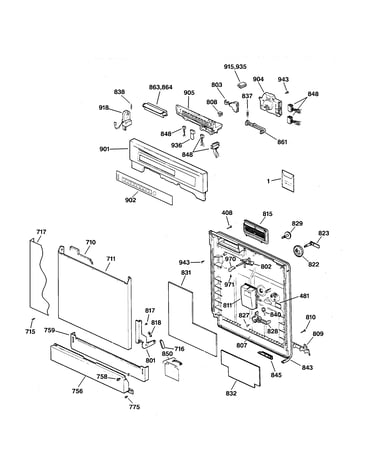 Escutcheon & door assembly