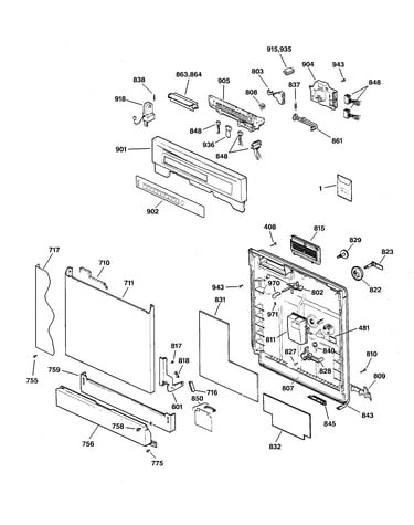 Escutcheon & door assembly