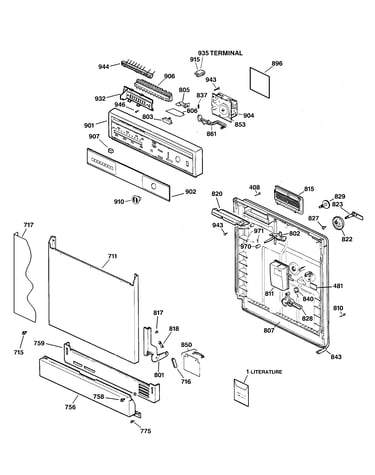 Escutcheon & door assembly