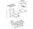 GE ERT2018DARAA shelves & drawers diagram