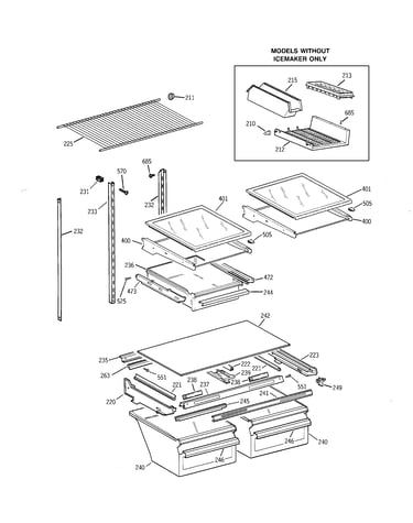 Shelves & drawers