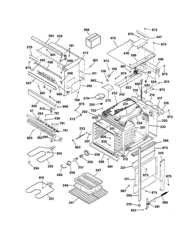 Body section with microwave enclosu