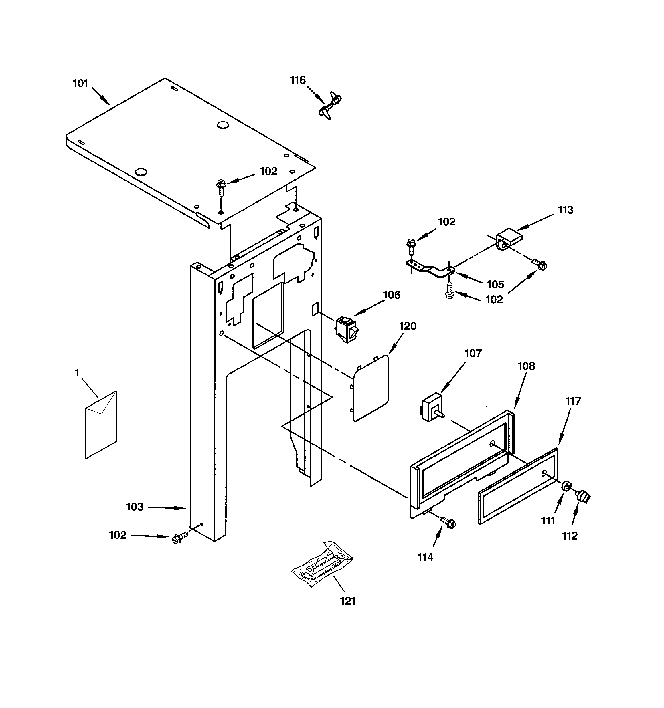 Cabinet & control parts