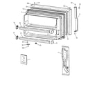 GE TBX18AABQRBB freezer door diagram