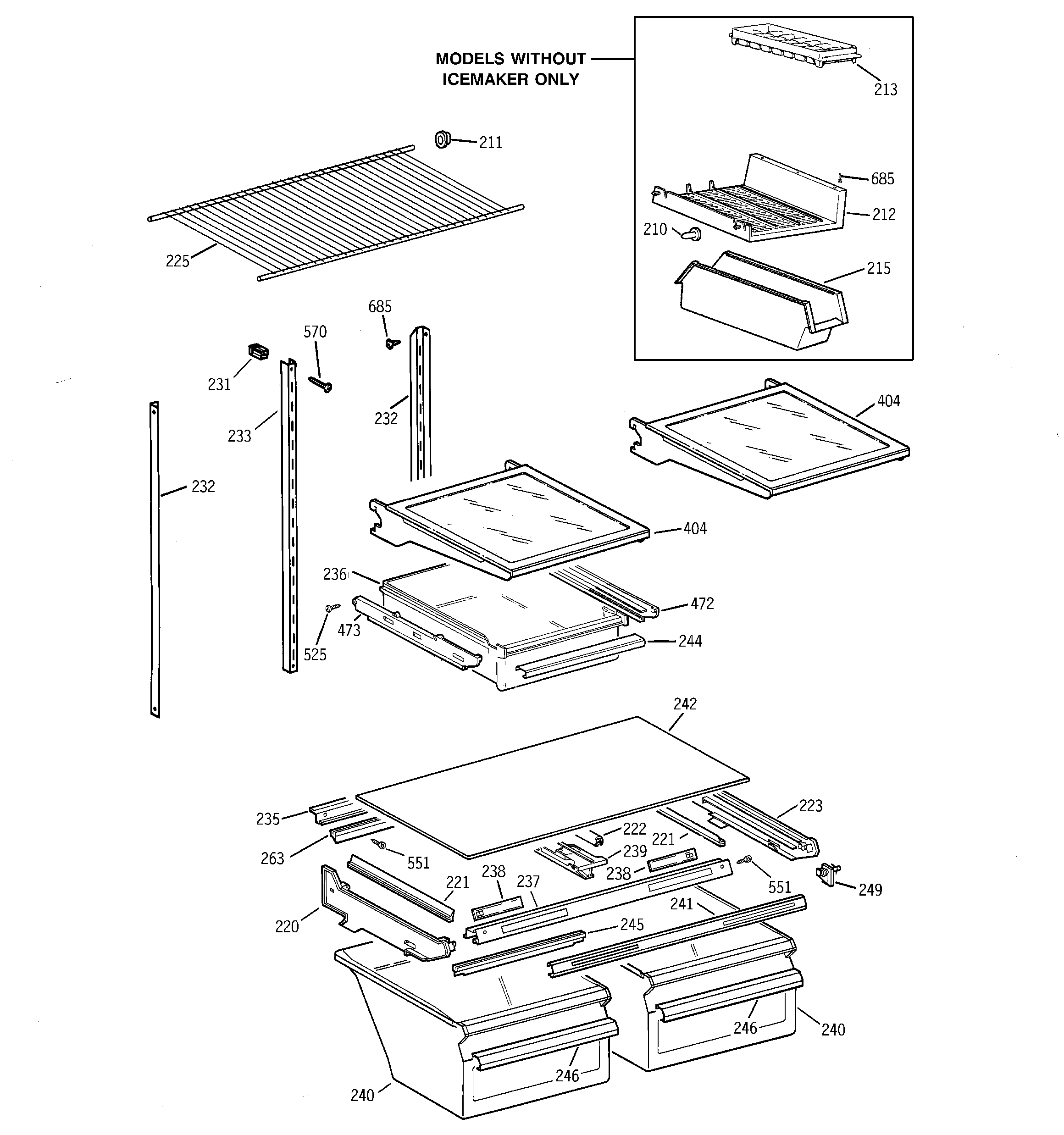 Shelf parts